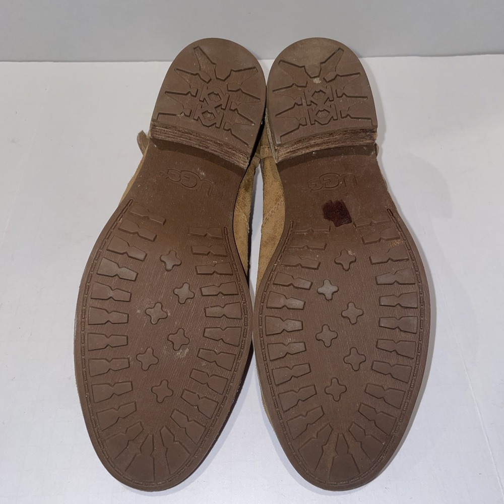 UGG Chestnut Suede Cutout Buckle Ankle Boots Brown Leather Straps Women 7 - Picture 8 of 8